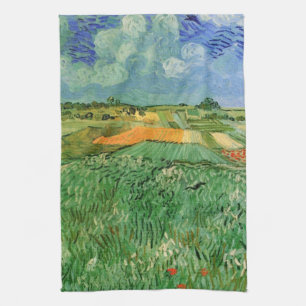 Plain Near Auvers by Vincent van Gogh Tea Towel