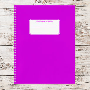 Plain Neon Spiral Composition School Notebook