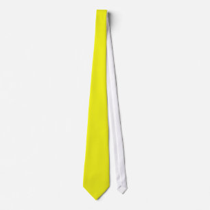 Plain Neon Yellow Necktie