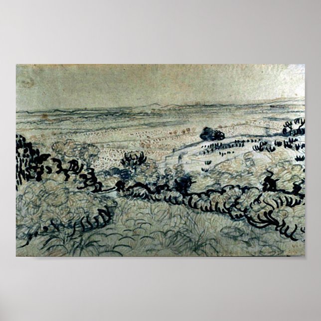 Plain of La Crau Van Gogh Fine Art Poster (Front)