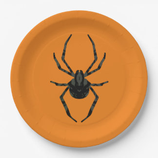 Plain Old Spider Paper Plate