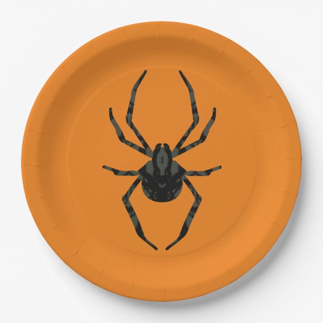 Plain Old Spider Paper Plate (Front)