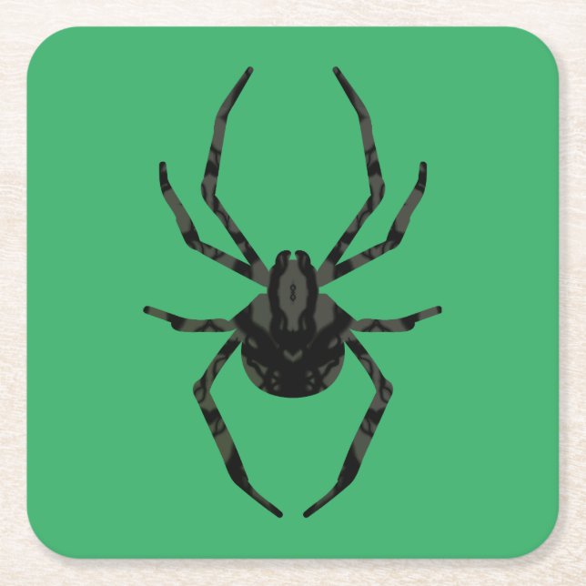 Plain Old Spider Square Paper Coaster (Front)