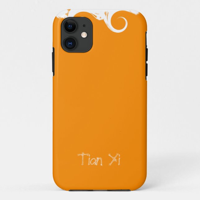 Plain Orange Professional Elegant Modern Case-Mate iPhone Case (Back)