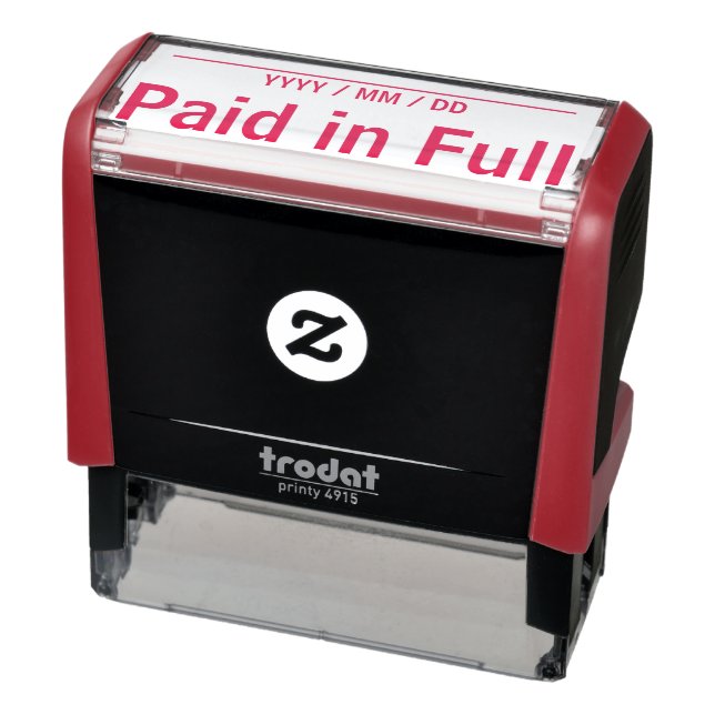 Plain "Paid in Full" Rubber Stamp (Product)