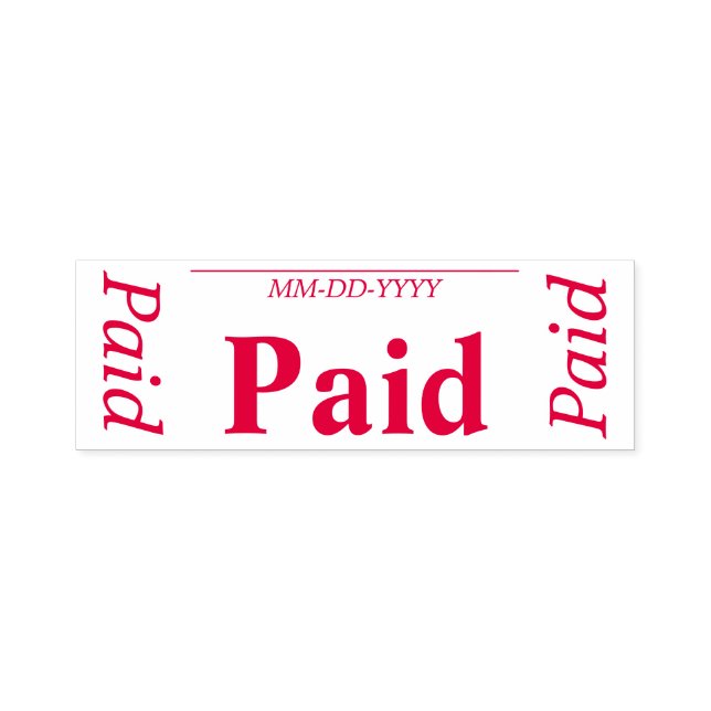 Plain "Paid" Rubber Stamp (Design)