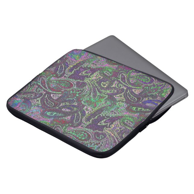 Plain Paisley 2 Laptop Sleeve (Front Top)
