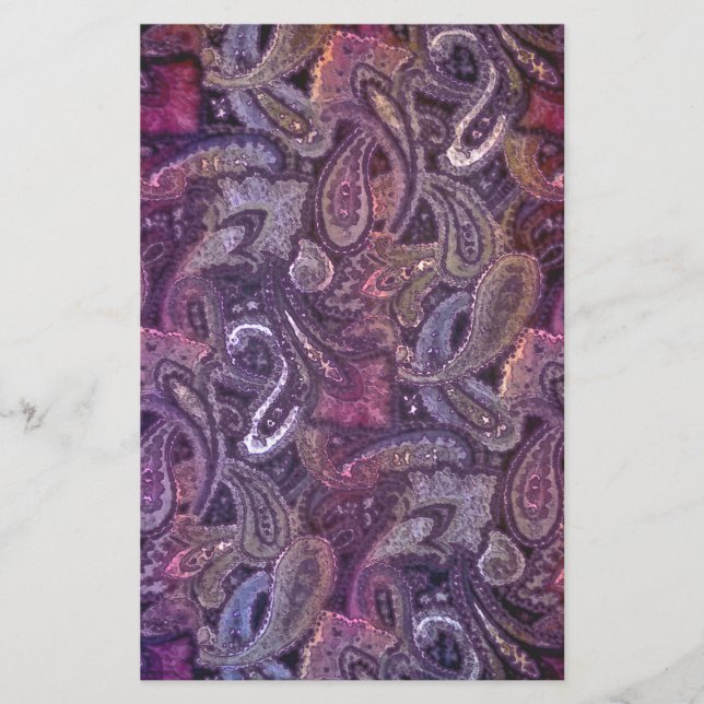 Plain Paisley 3 Stationery (Front)
