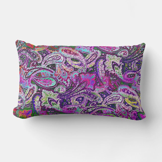 Plain Paisley 4 Lumbar Cushion (Front)