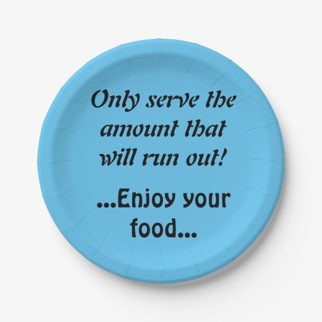 Plain Paper Plate (Front)