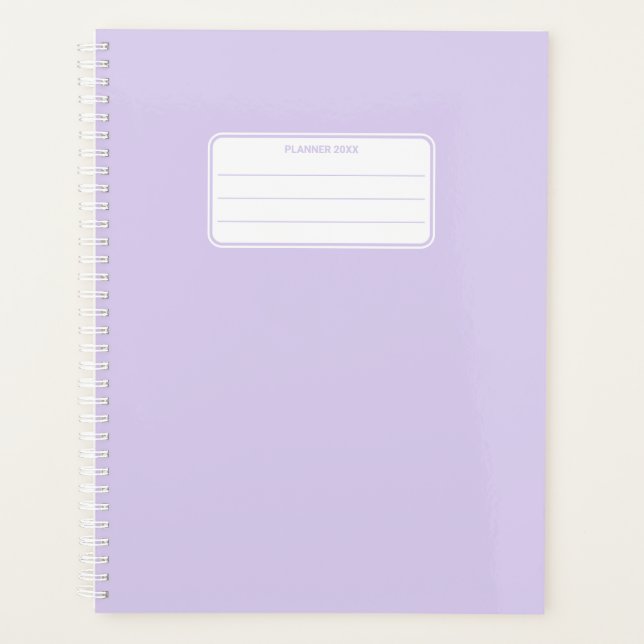 Plain Pastel Color Minimalist Yearly Planner (Front)