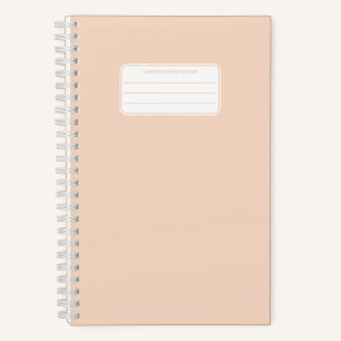 Plain Pastel Spiral Composition School Notebook