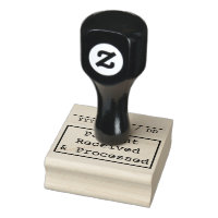 Plain "Payment Received & Processed" Rubber Stamp