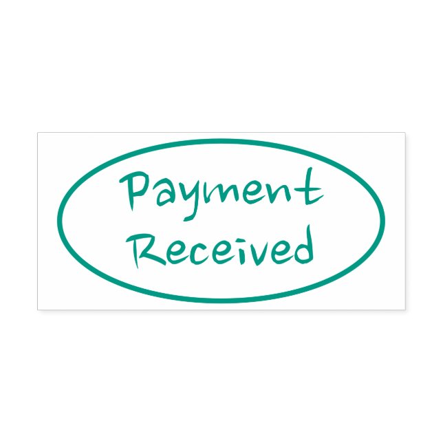 Plain "Payment Received" Rubber Stamp (Design)