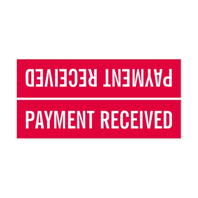Plain "PAYMENT RECEIVED" Rubber Stamp (Design)
