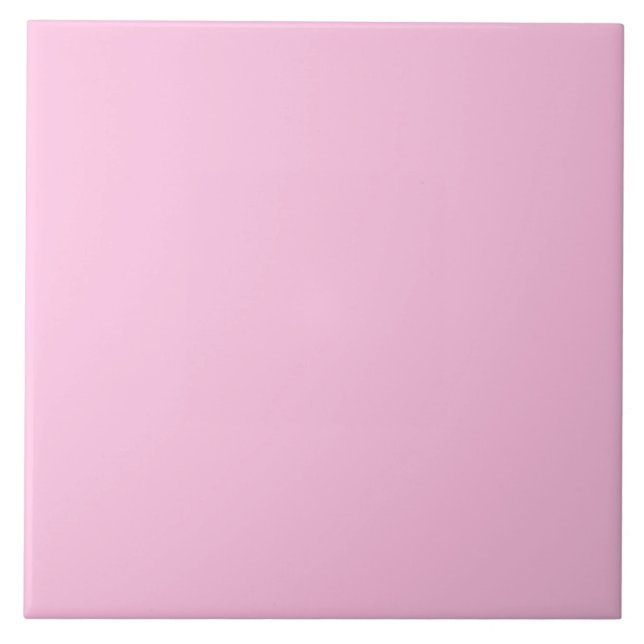 Plain Pink Ceramic Tile.  Tile (Front)