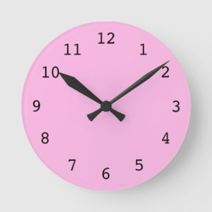 Plain pink clock