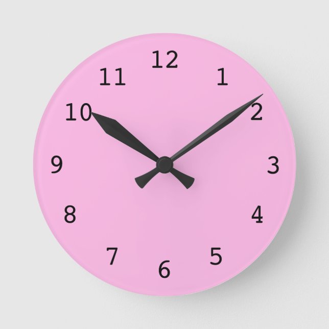 Plain pink clock (Front)