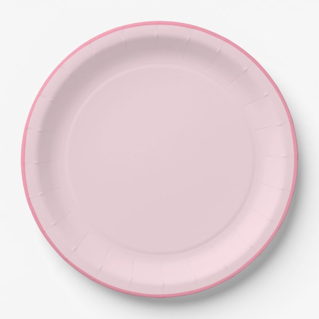 Plain pink dinner plates (Front)