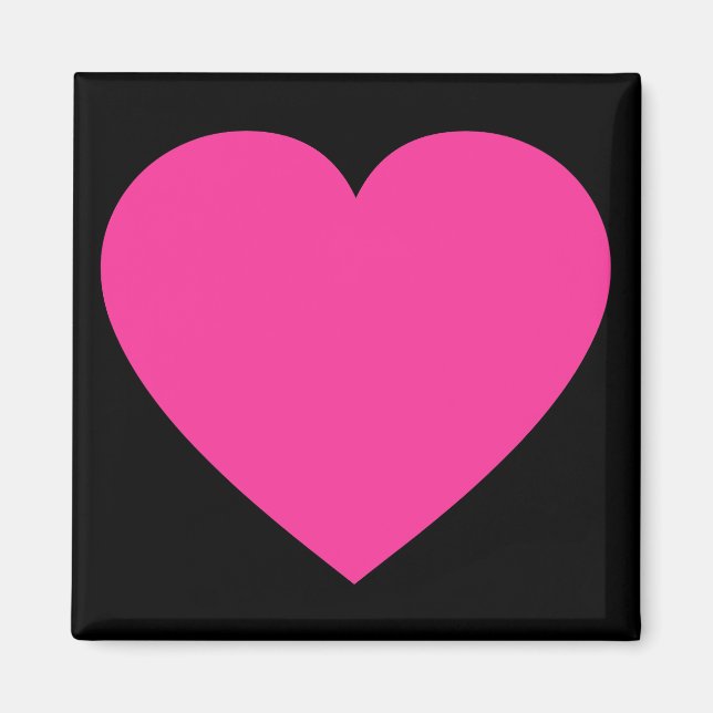 Plain Pink Heart Magnet (Front)
