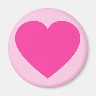 Plain Pink Heart Magnet