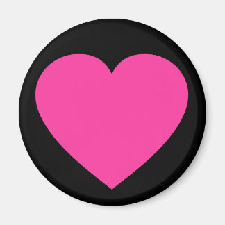 Plain Pink Heart Magnet