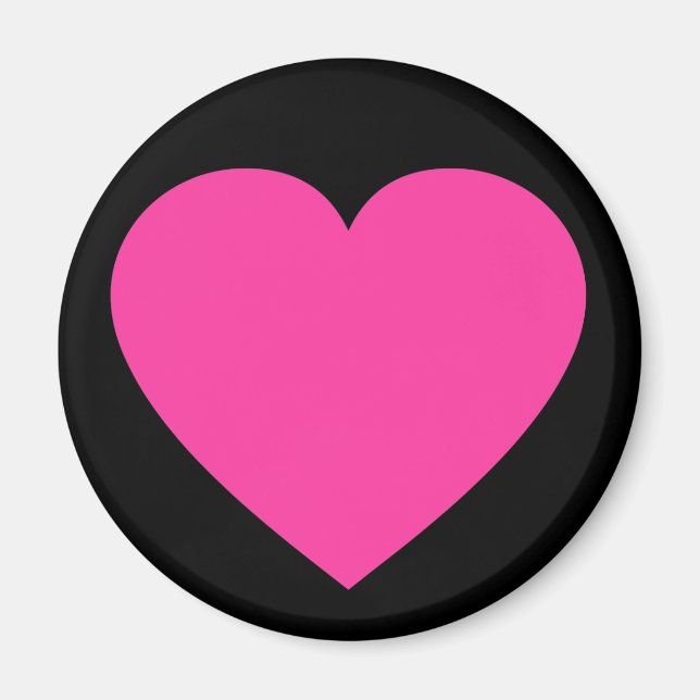 Plain Pink Heart Magnet (Front)