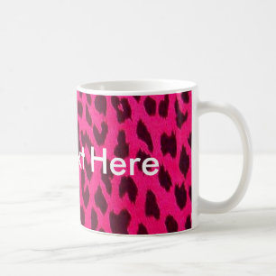 Plain Pink Leopard Print Mug