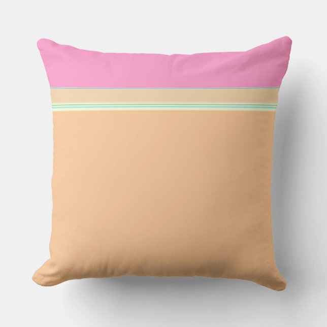Plain Pink /Orange/Aqua > Plain+ Pattern Pillows (Front)