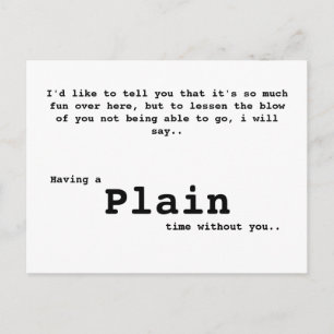 Plain postcard
