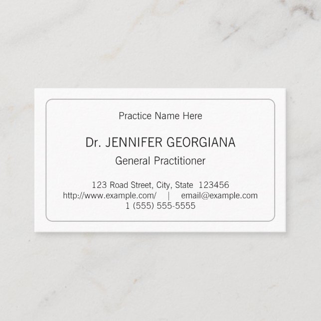 Plain, Professional, and Basic Business Card (Front)