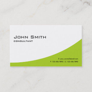 Plain Professional Green Elegant Modern Computer Business Card