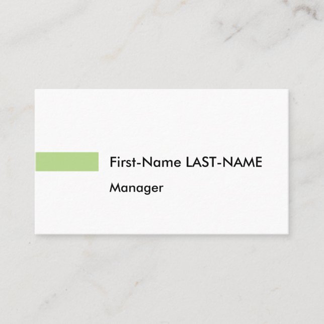 Plain Professional Profile Card (Front)