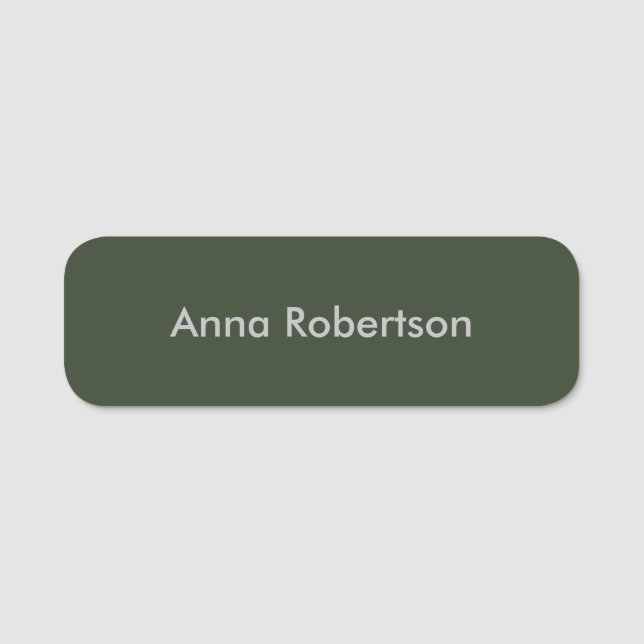 Plain Professional Trendy Minimalist Name Tag (Front)