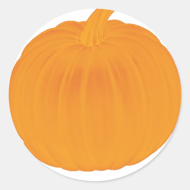 Plain Pumpkin Classic Round Sticker (Front)