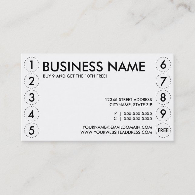 plain punch card (Front)