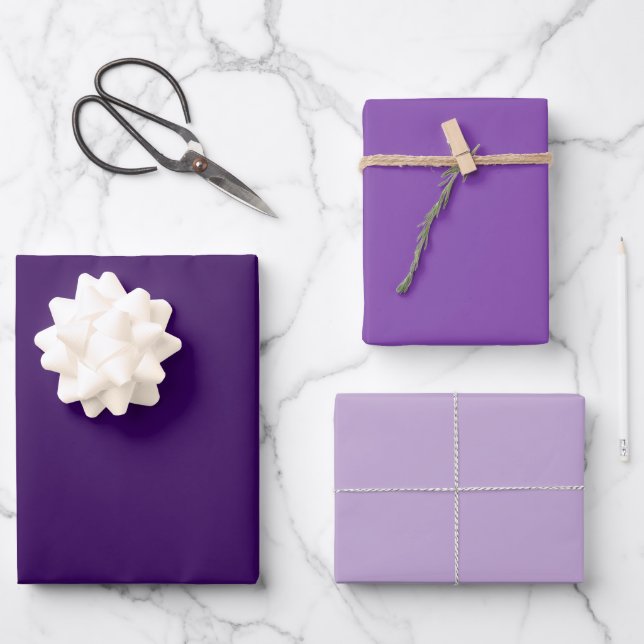 Plain Purple Wrapping Paper Sheets (Front)