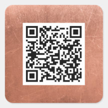 Plain QR Code Elegant Copper Bronze Professional 