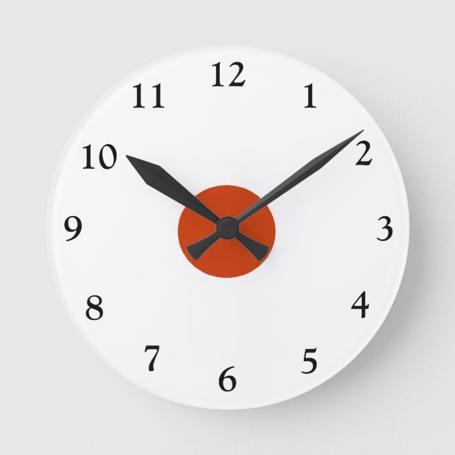 Plain Red and White > Popular Kitchen Wall Clock (Front)