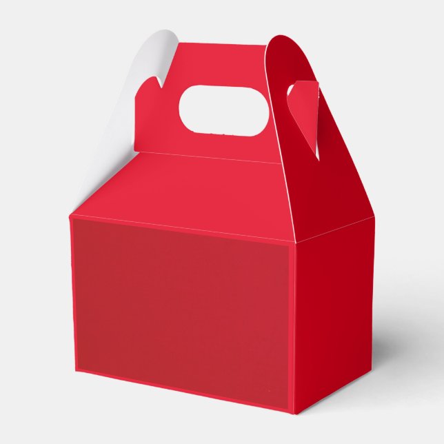 Plain Red Colour  Favour Box (Front Side)