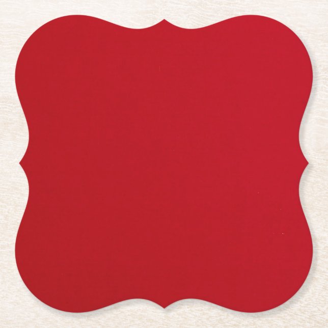 Plain Red Colour Paper Coaster (Front)