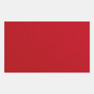 Plain Red Colour Rectangular Sticker