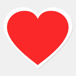 Plain Red Heart Sticker