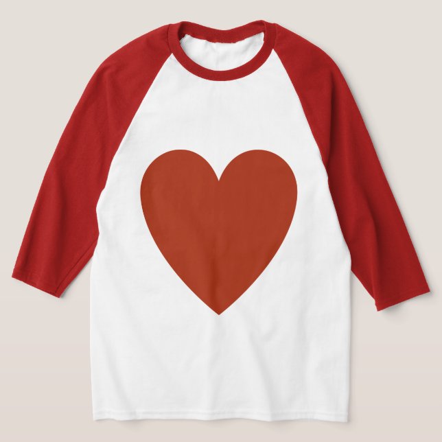 Plain Red Heart T-Shirt (Laydown)