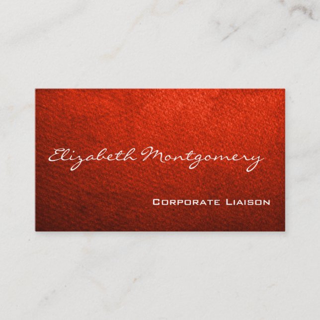 Plain Red Modern Professional Business Cards (Front)
