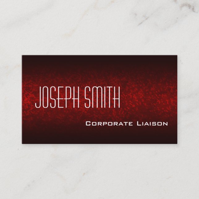 Plain Red Modern Professional Business Cards (Front)