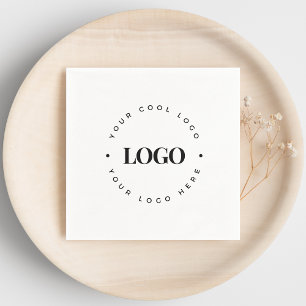 Plain Round Business Logo Company Event Minimalist Napkin