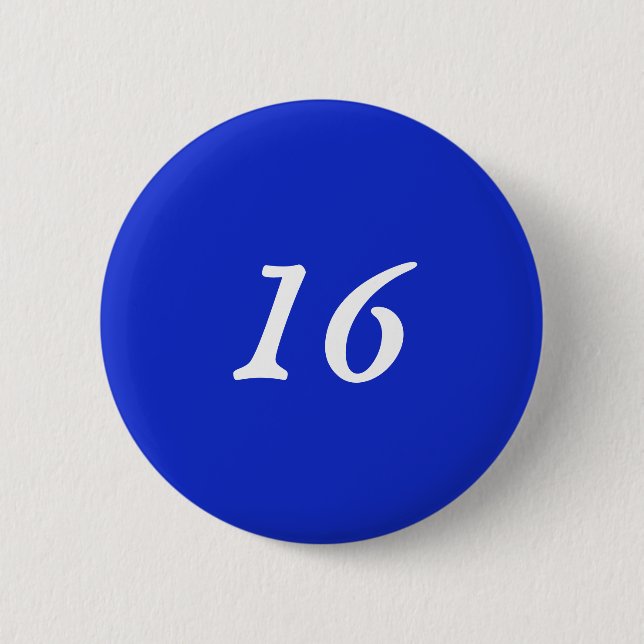 Plain Royal Blue 16 6 Cm Round Badge (Front)
