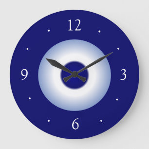 Plain Royal/Blue and White Plain Kitchen Clock