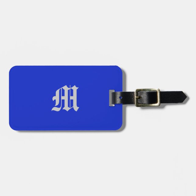 Plain Royal Blue Luggage Tag (Front Horizontal)
